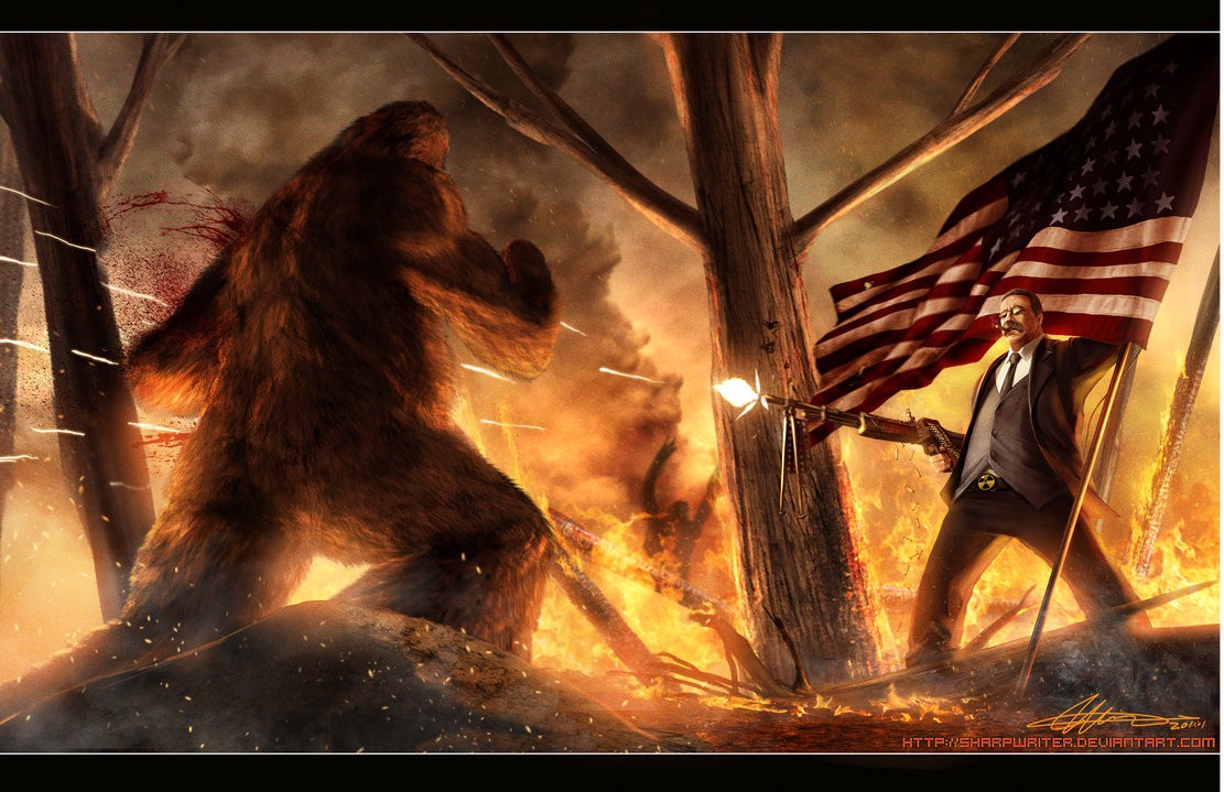 Teddy Roosevelt vs. Big Foot by Jason Heuser