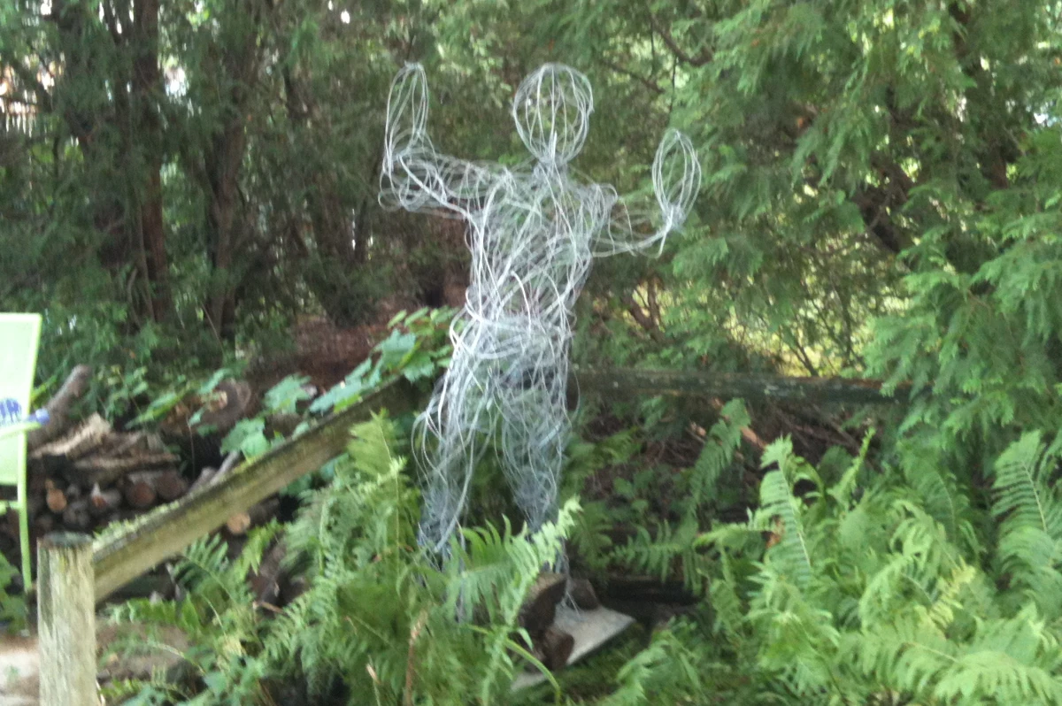 Kevin Tracy's wire statue named Gauge.