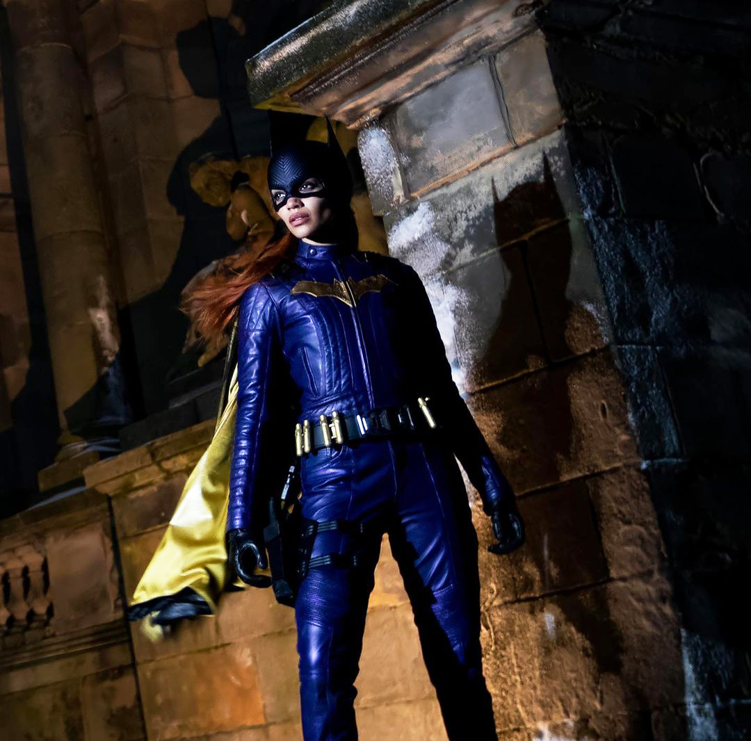 Leslie Grace in the Batgirl costume for the canceled DC film