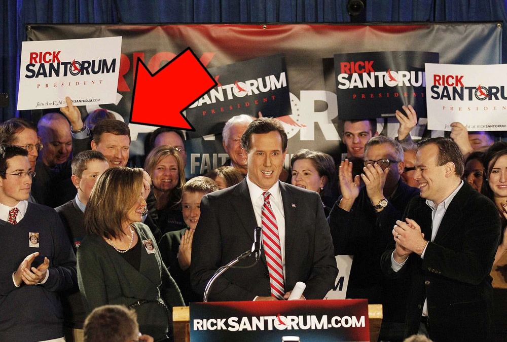 Rick Santorum and Bob Vander Plaats after the 2012 Iowa Caucuses